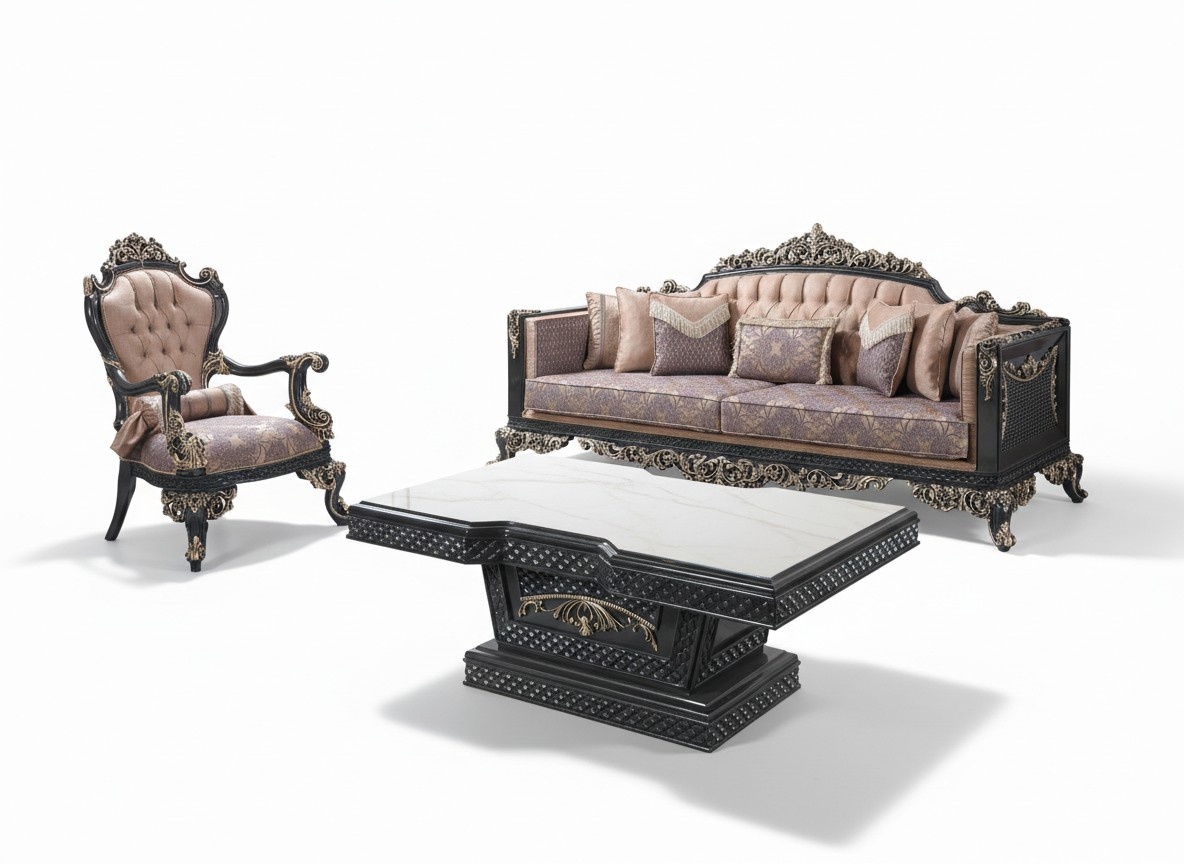 Luxury Sofa Set Complete Couch Set Gray Upholstered Sofa Fabric Sofa Sofa