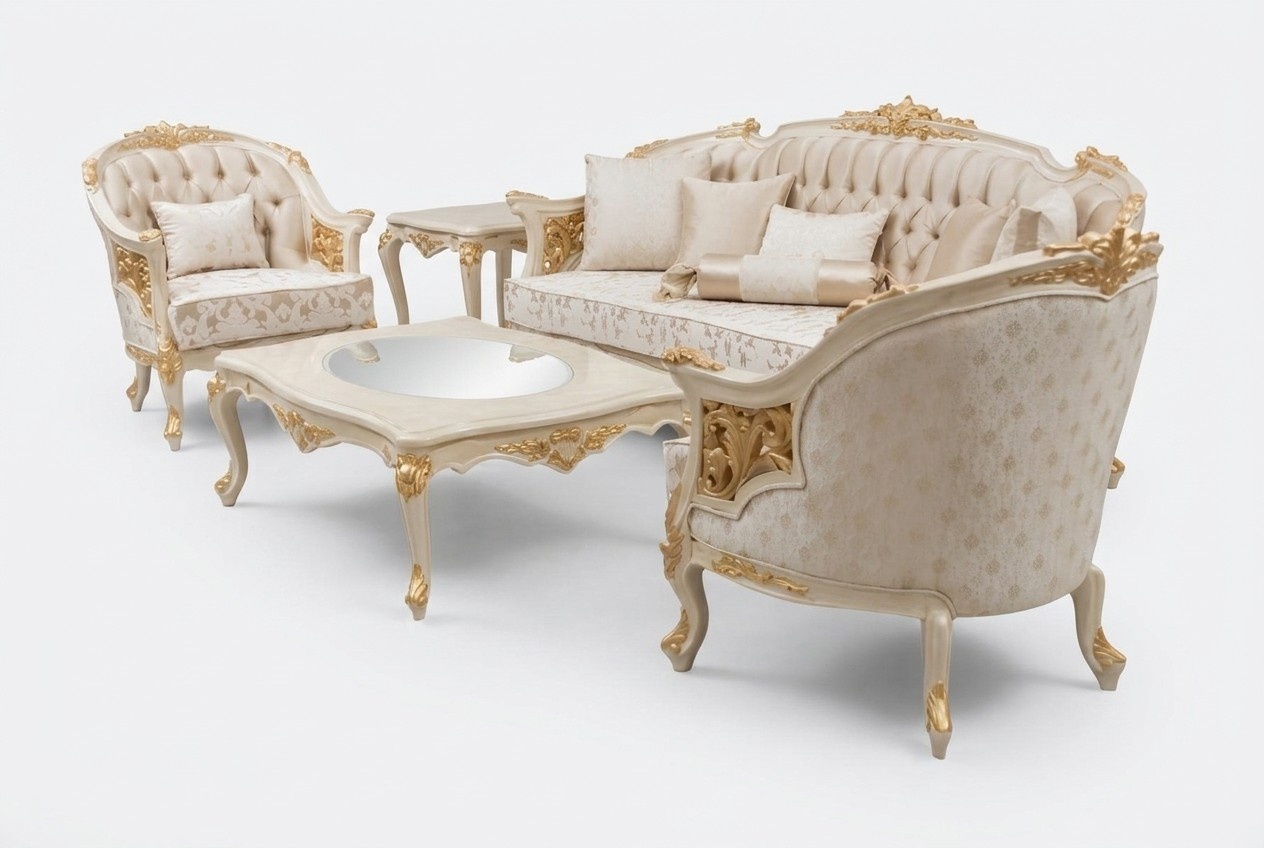 Luxury Sofa Set Living Room Sofa Set 3+1+1+Couch Table