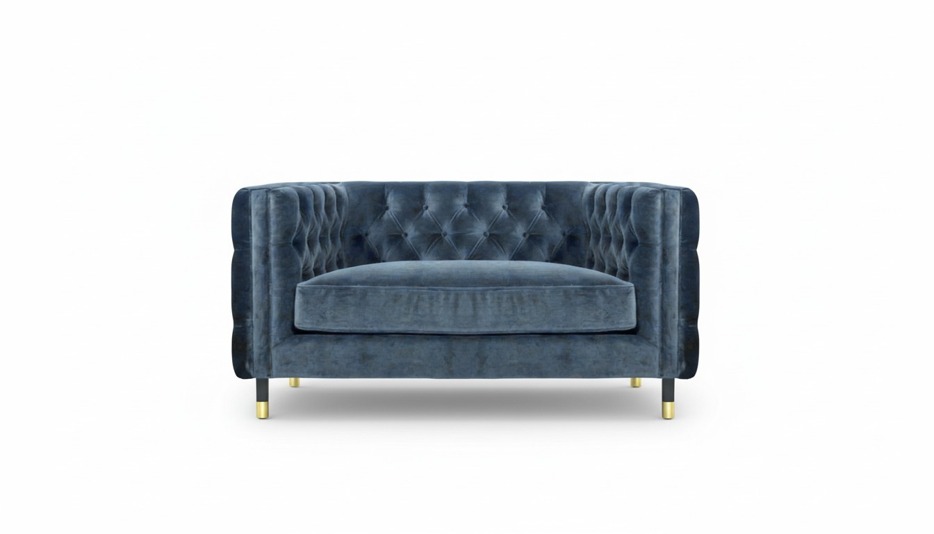 Luxury sofa two seater couch living room upholstered furniture Chestefield textile