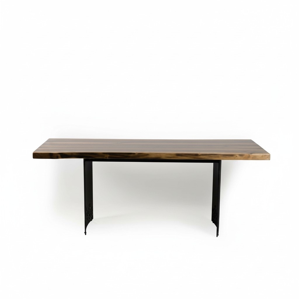 Luxury table brown stainless steel Design dining tables wood Modern