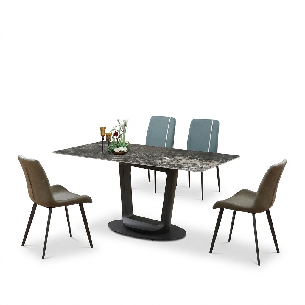 Luxury Dining Table Design Stainless Steel Furniture Dining Room 180x90 Premium Materials New