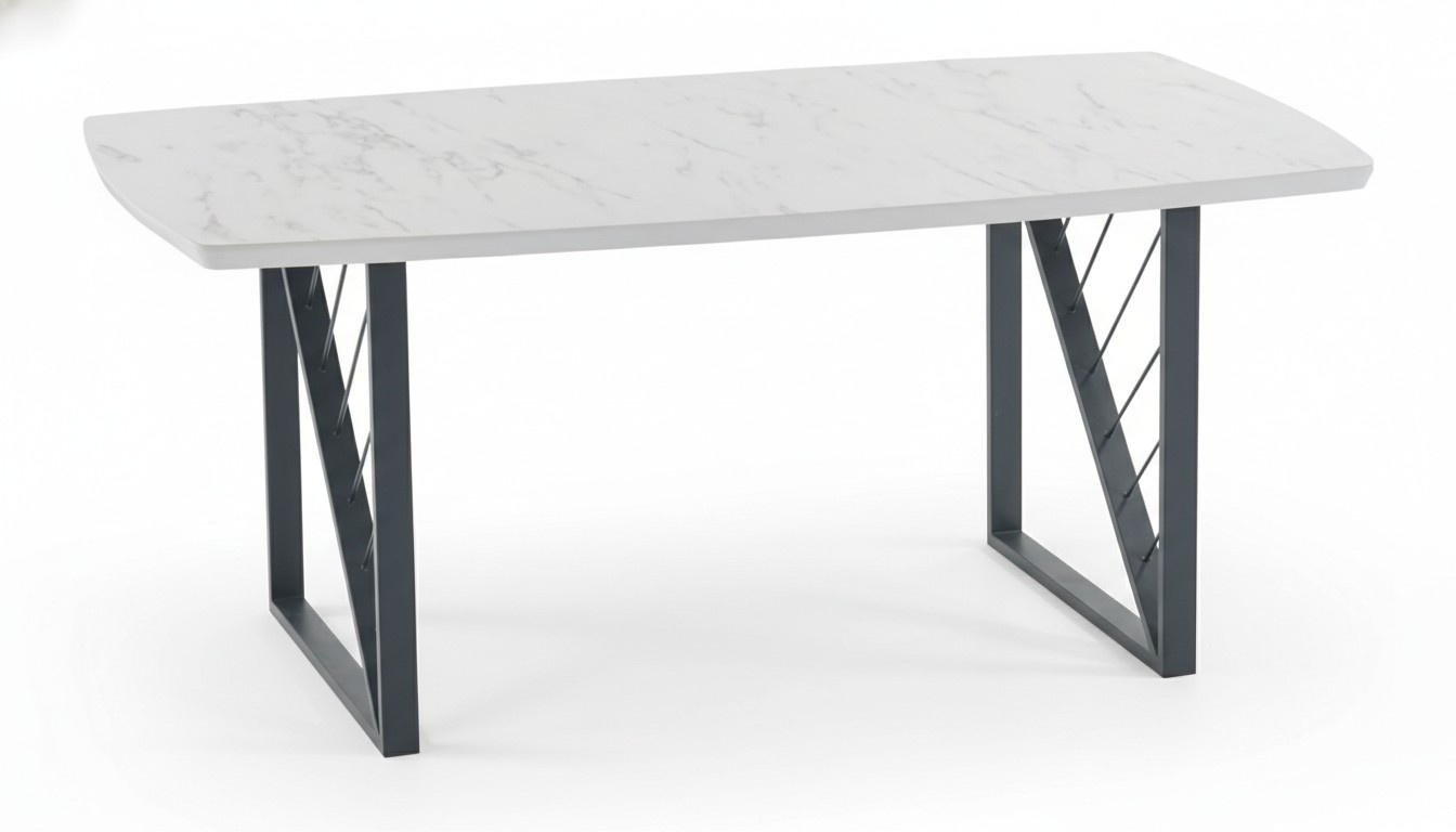 Luxury Table White Stainless Steel Dining Table Italian Design