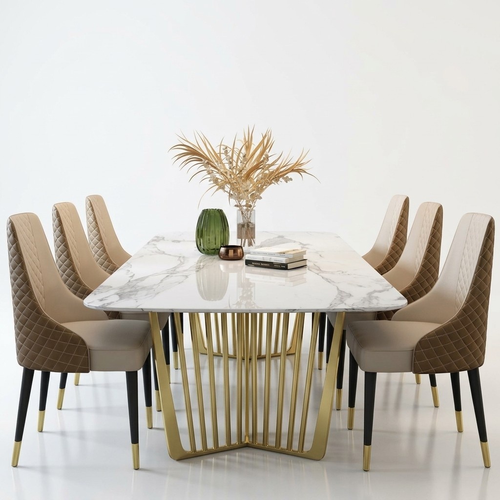 Luxury Tables Dining Room Table Metal Dining Room Table Modern Furniture Gold Stainless Steel