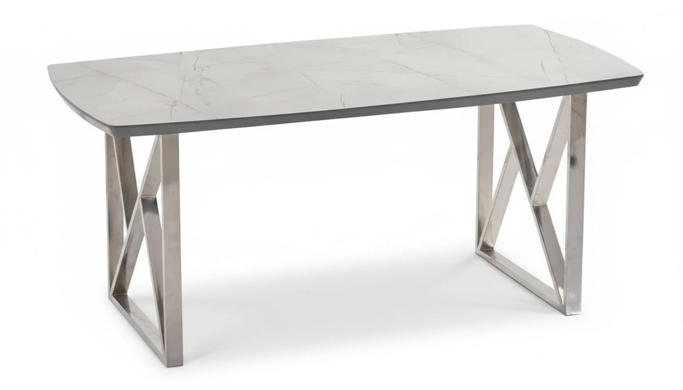 Luxury tables dining table metal dining table modern furniture stainless steel