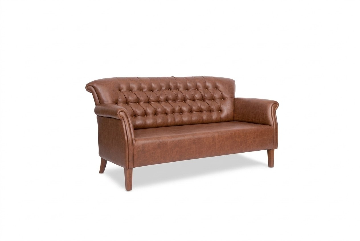 Luxury Three Seater Chesterfield Couch Brown Seating Furniture Sofas