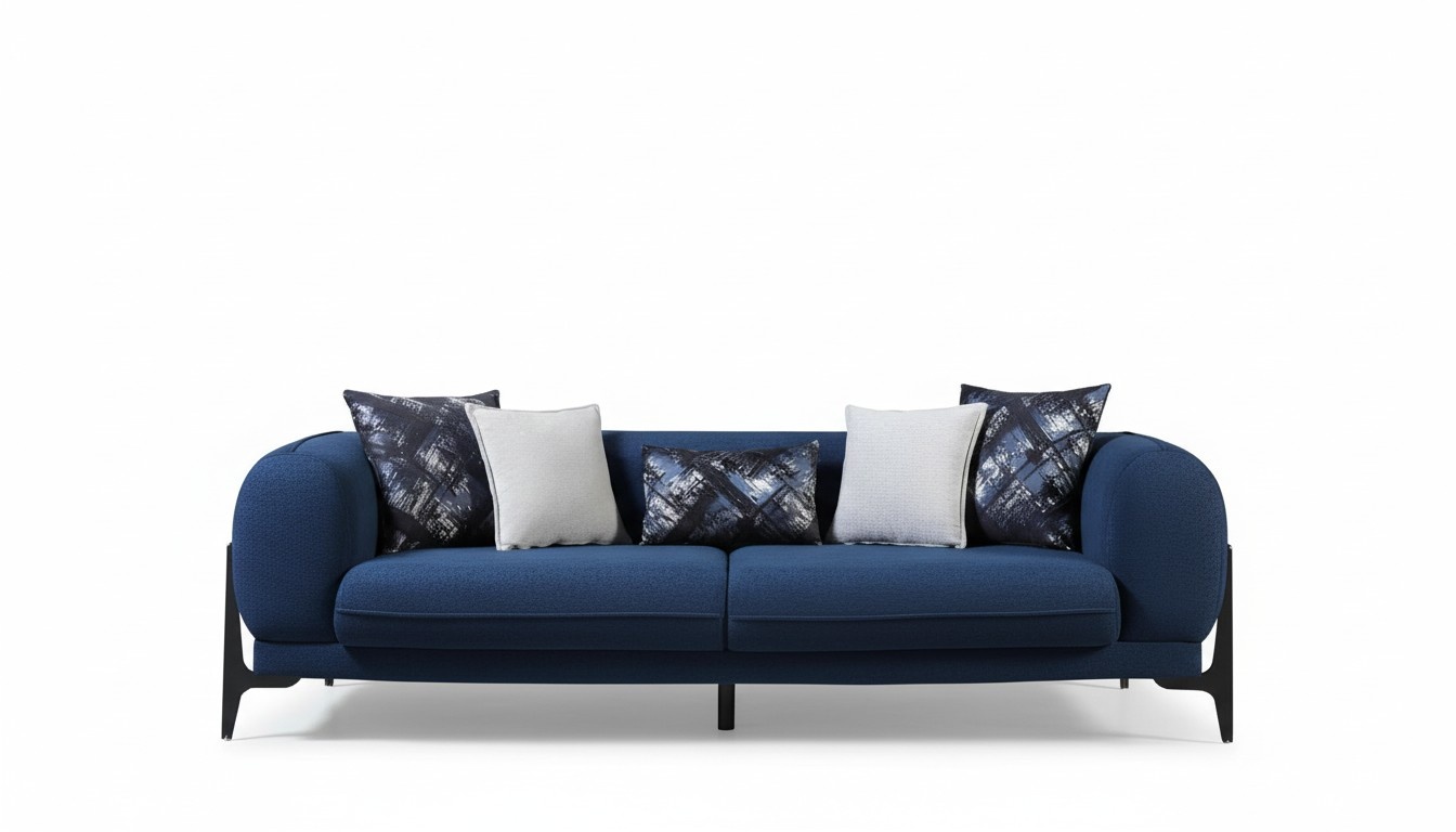 Luxury Three Seater Sofa 3 Seater Sofas Seat Design Modern Furniture Couches Blue New