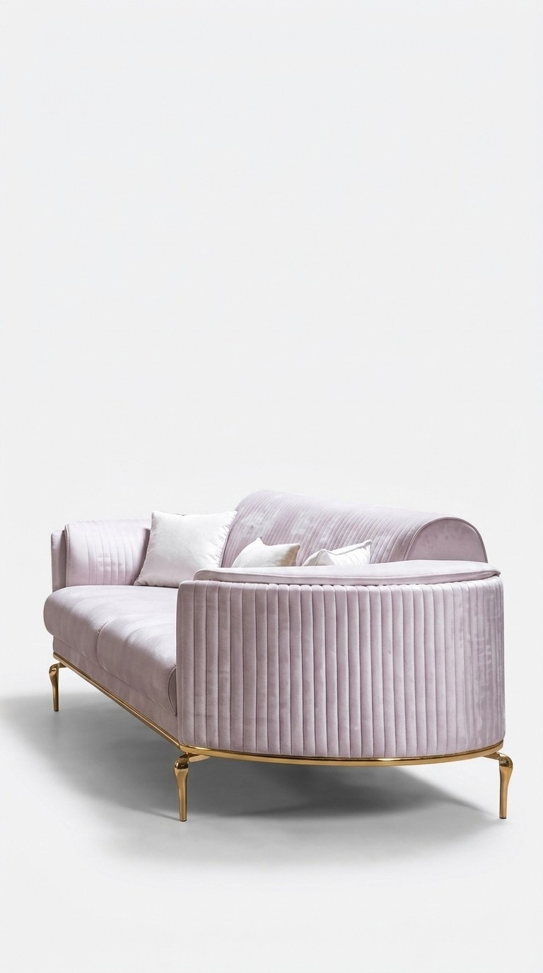 Luxury three seater sofa couch modern couches textile fabric 234cm xxl