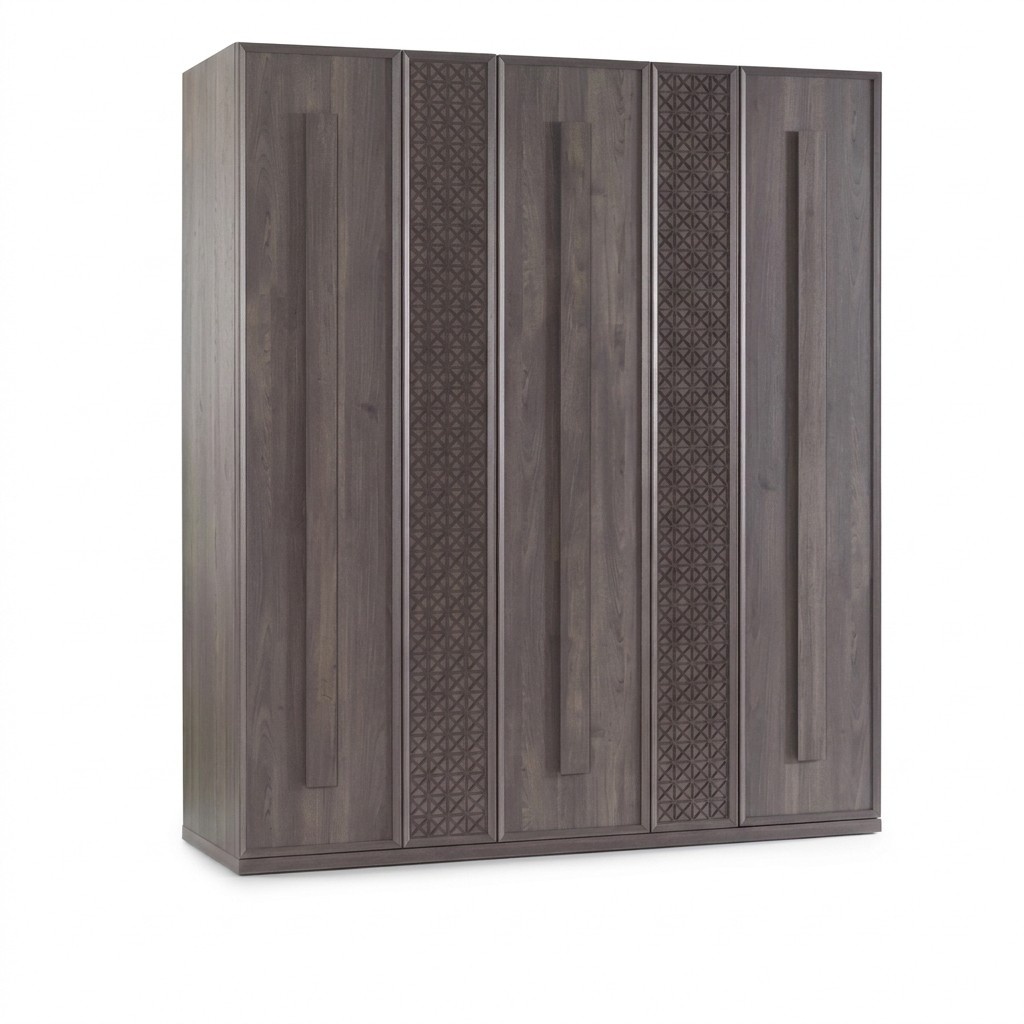 Luxury wardrobe wardrobe wooden wardrobe furniture wood grey 5trg design
