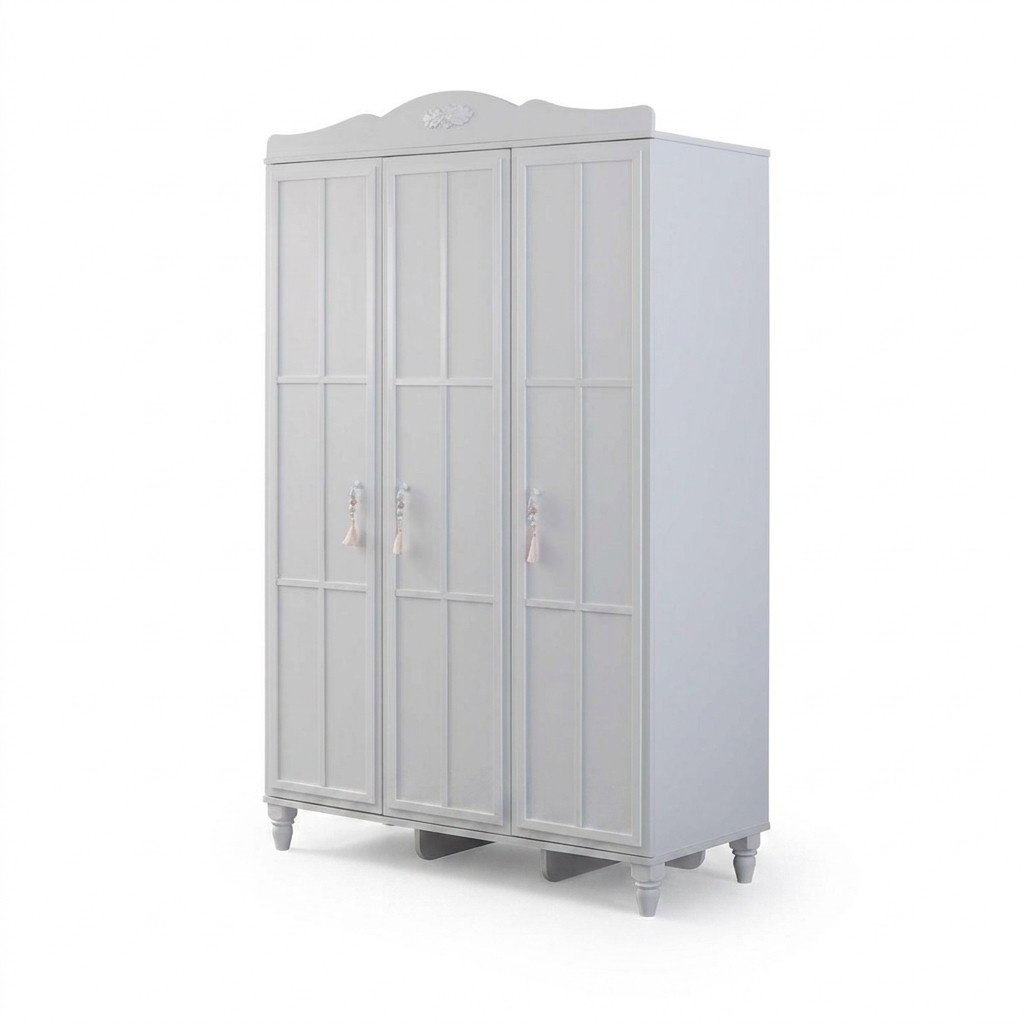 Luxury wardrobe children\'s wardrobe wooden cabinet cupboard white wood