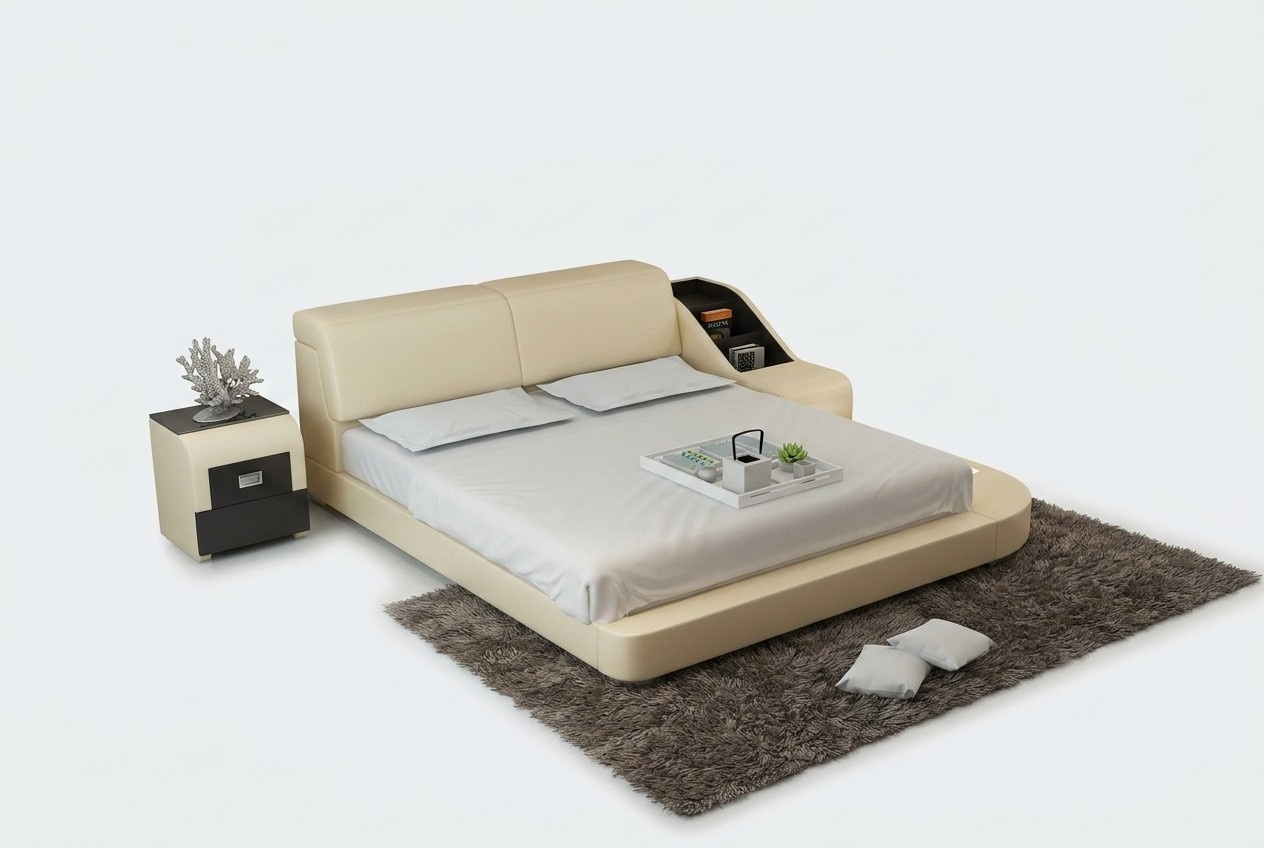 Luxury waterbed double multifunctional bed padded water beds 200x200 + USB