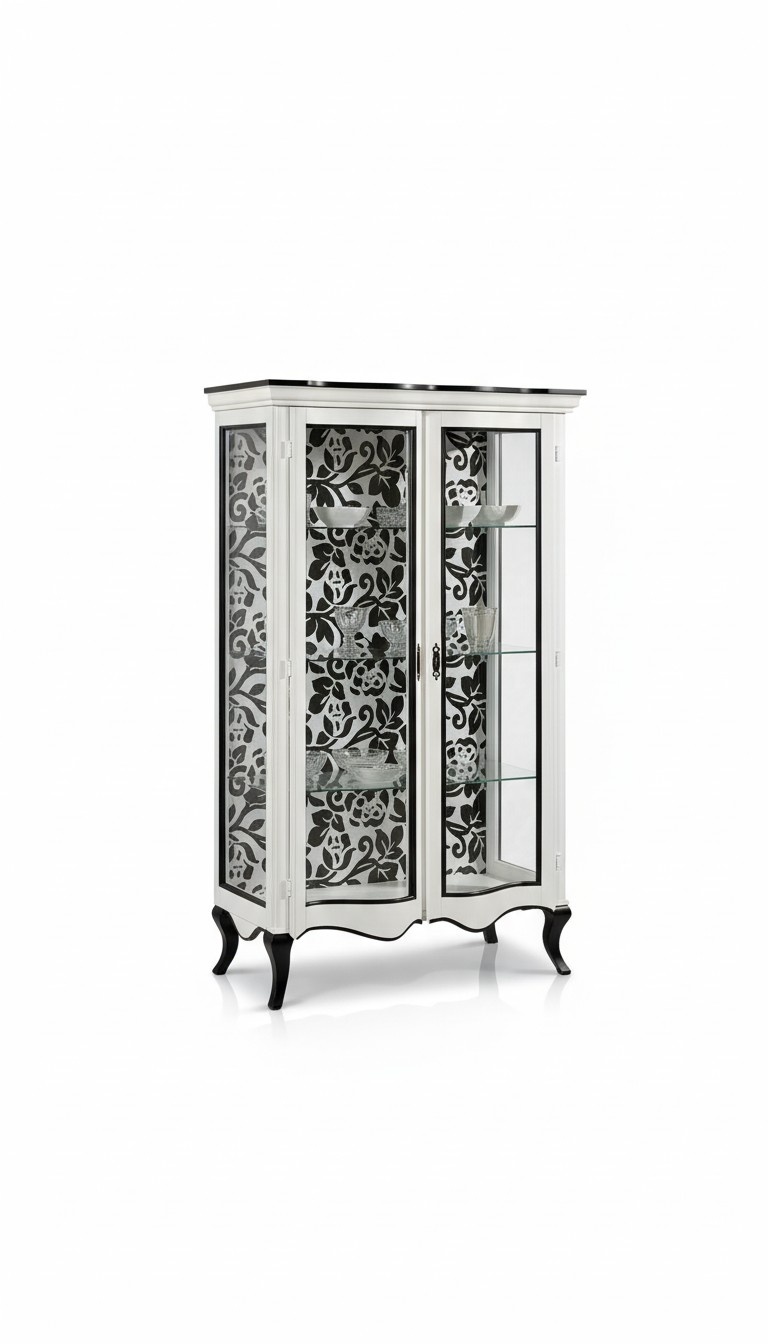Luxury wooden display cabinet sideboard white design cabinets Italian