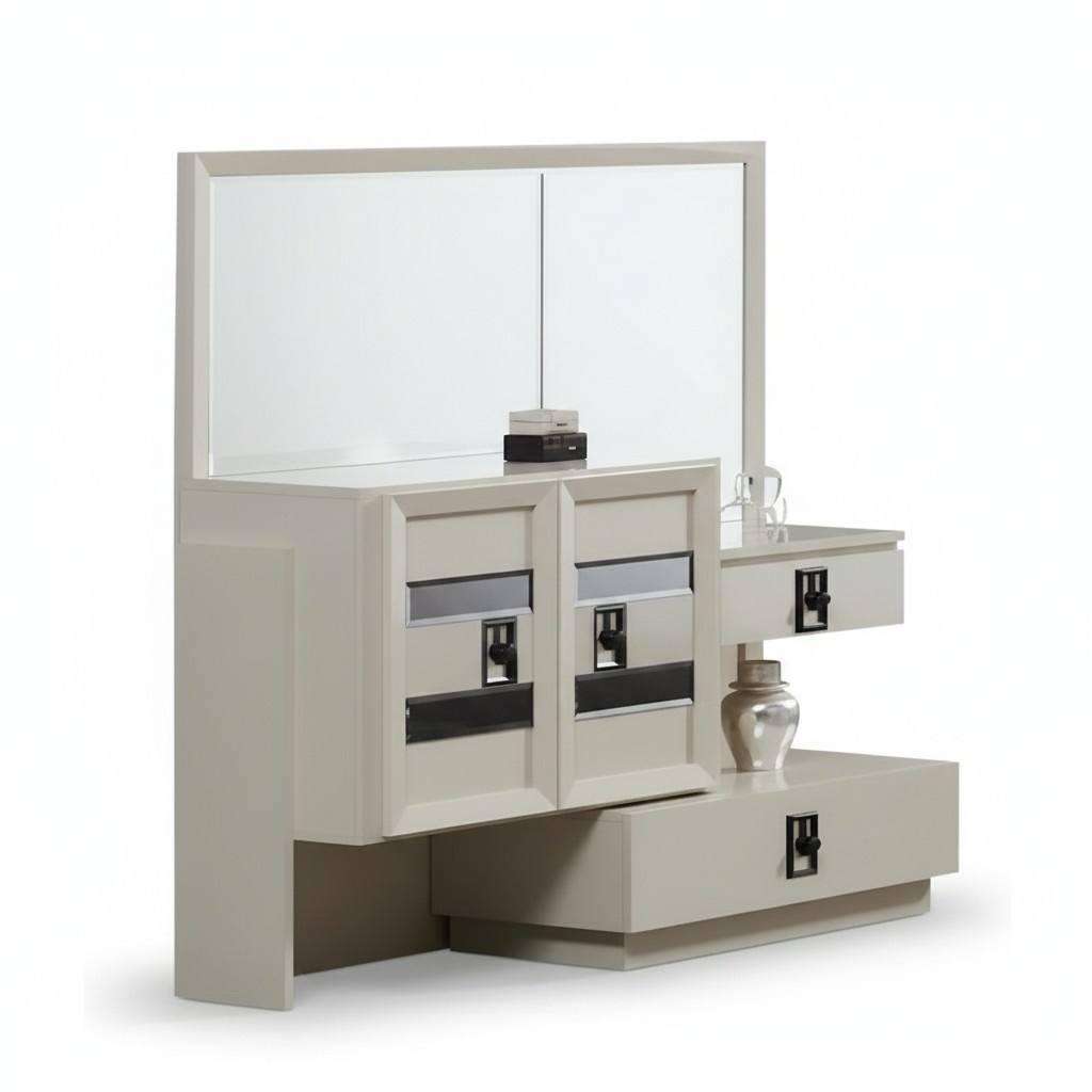 Luxury wooden furniture dressing table with mirror modern design bedroom
