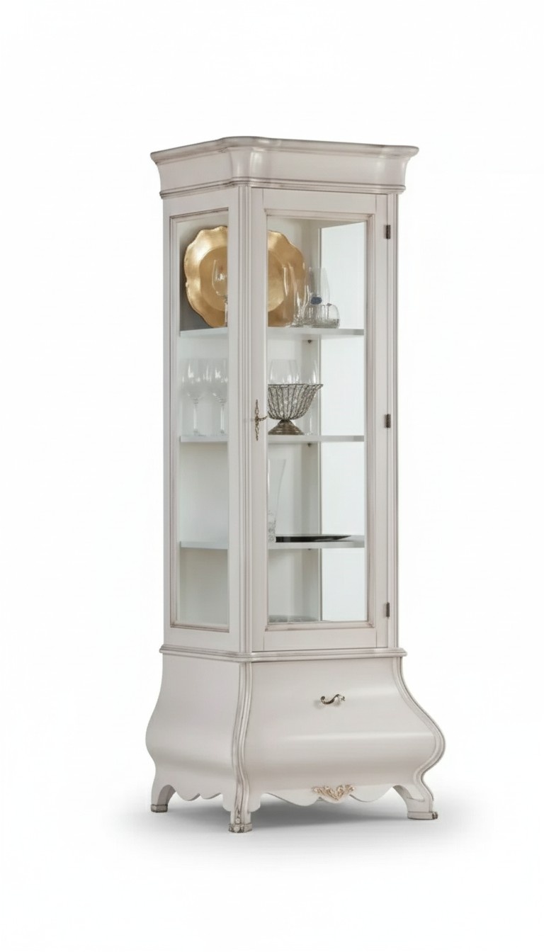 Luxury Wooden Cabinet Design Showcase White Italian Furniture Cabinet Showcases