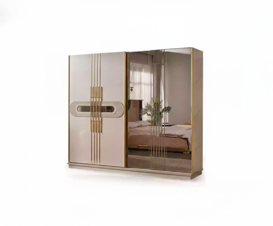 Luxury wardrobe universal wardrobe beige cupboard 250cm cupboards