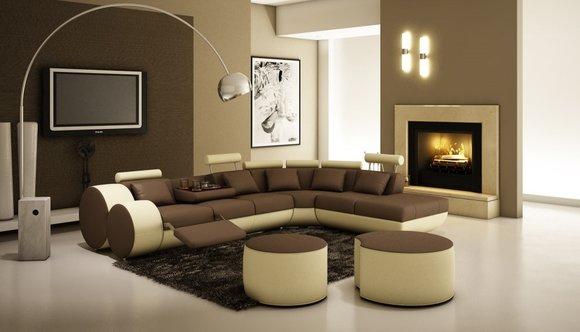 Leather Sofa Couch Corner Sofa Model Madrid V L Shape