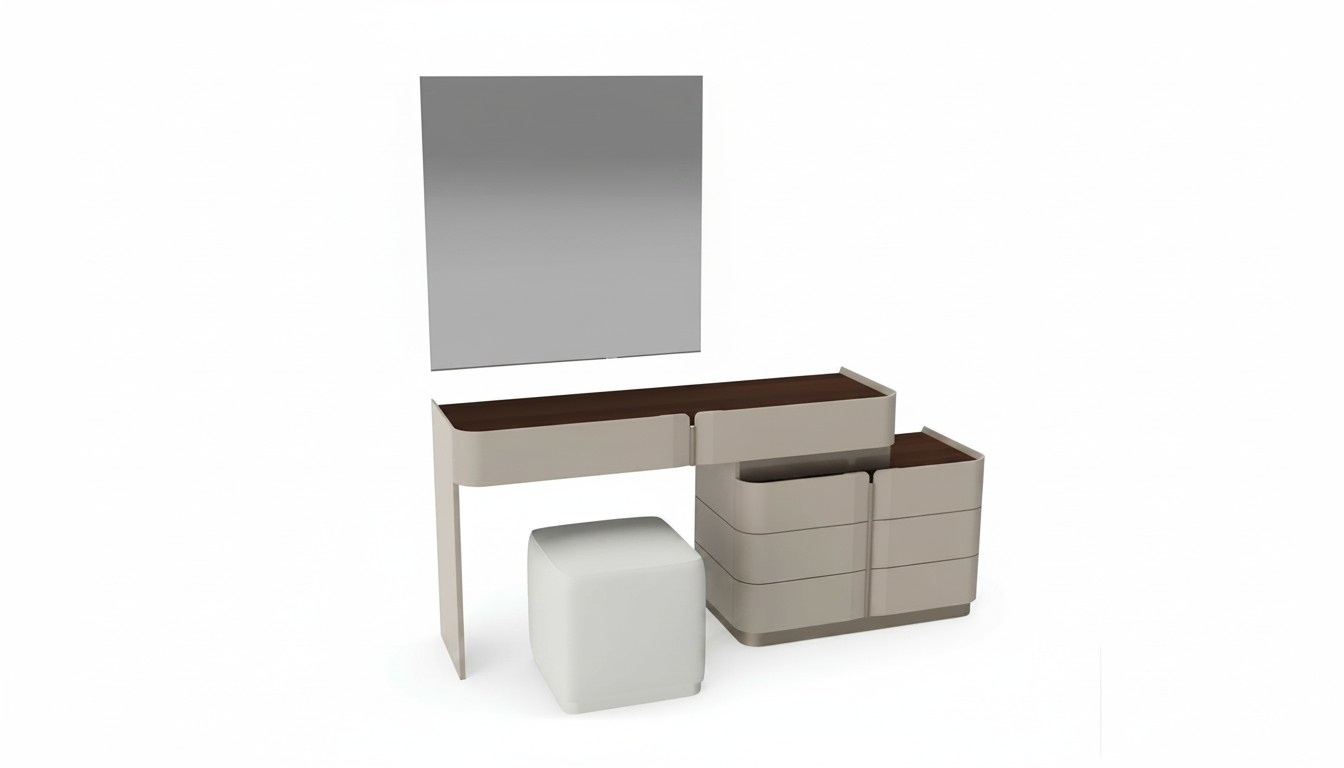 Dressing table mirror chic white stool complete set bedroom new 3 pieces