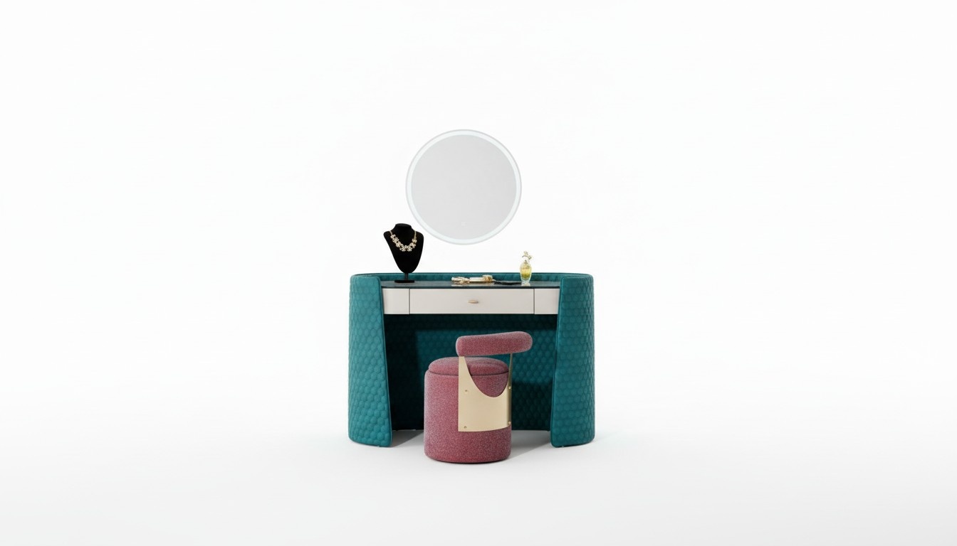 Dressing Table Stool Bedroom Leather Textile Consoles Modern Design Make-up New