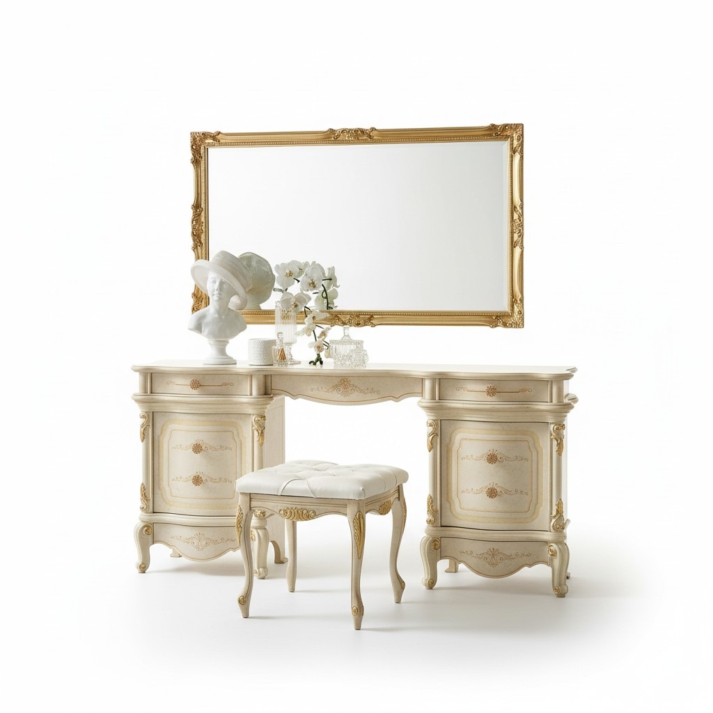 Dressing Table Dressing Table Chest of Drawers with Mirror Shelves Consoles New