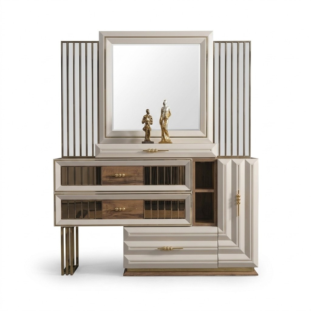 Dressing table dressing table make-up console console table beige girl