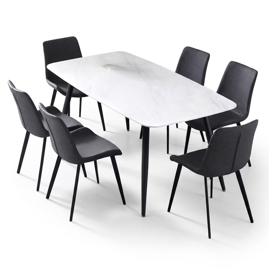 Marble Dining Table Designer Living Tables Kitchen Italian Furniture New Room Metal
