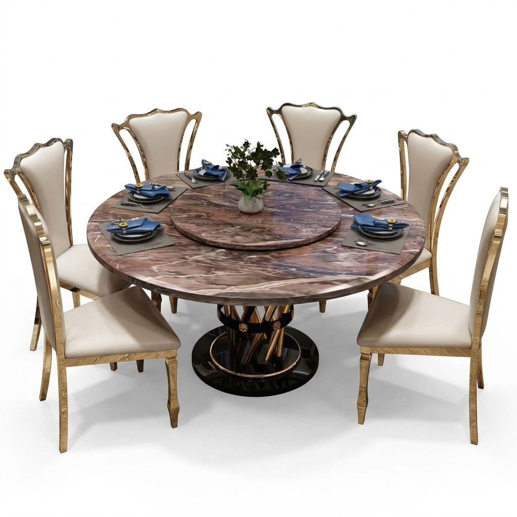 Marble Style Kitchen Modern Dining Table Tables Dining Room Luxury Furniture Design