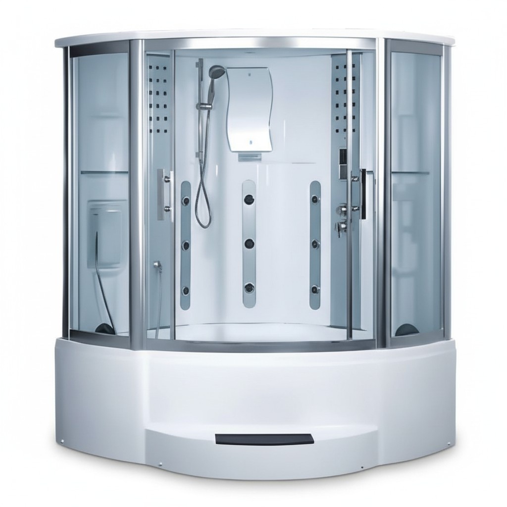 Luxury shower cabin massage shower cabin shower cubicle wellness shower 150x150 cm