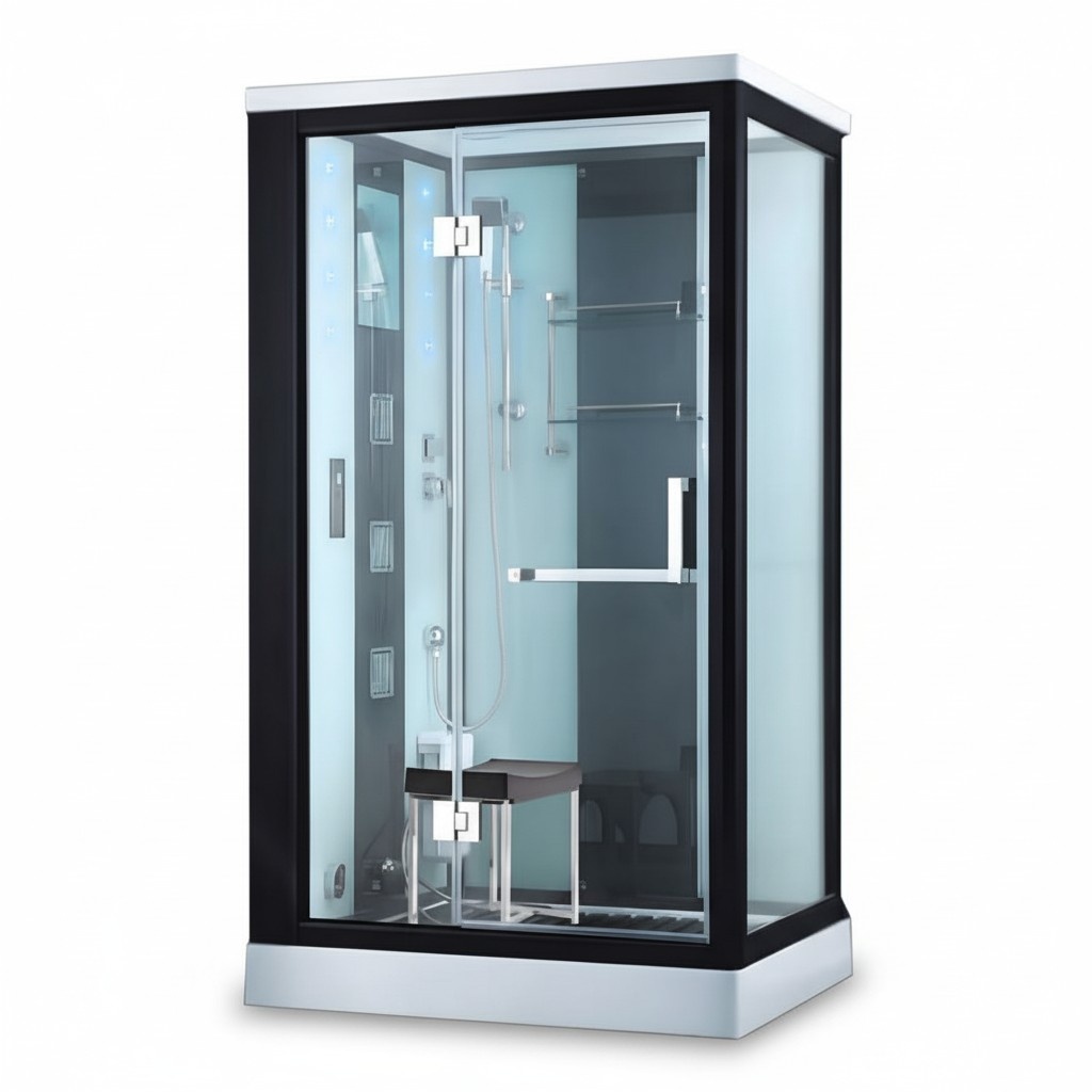 Massage shower cabin multifunctional shower wellness shower 130x100 cm