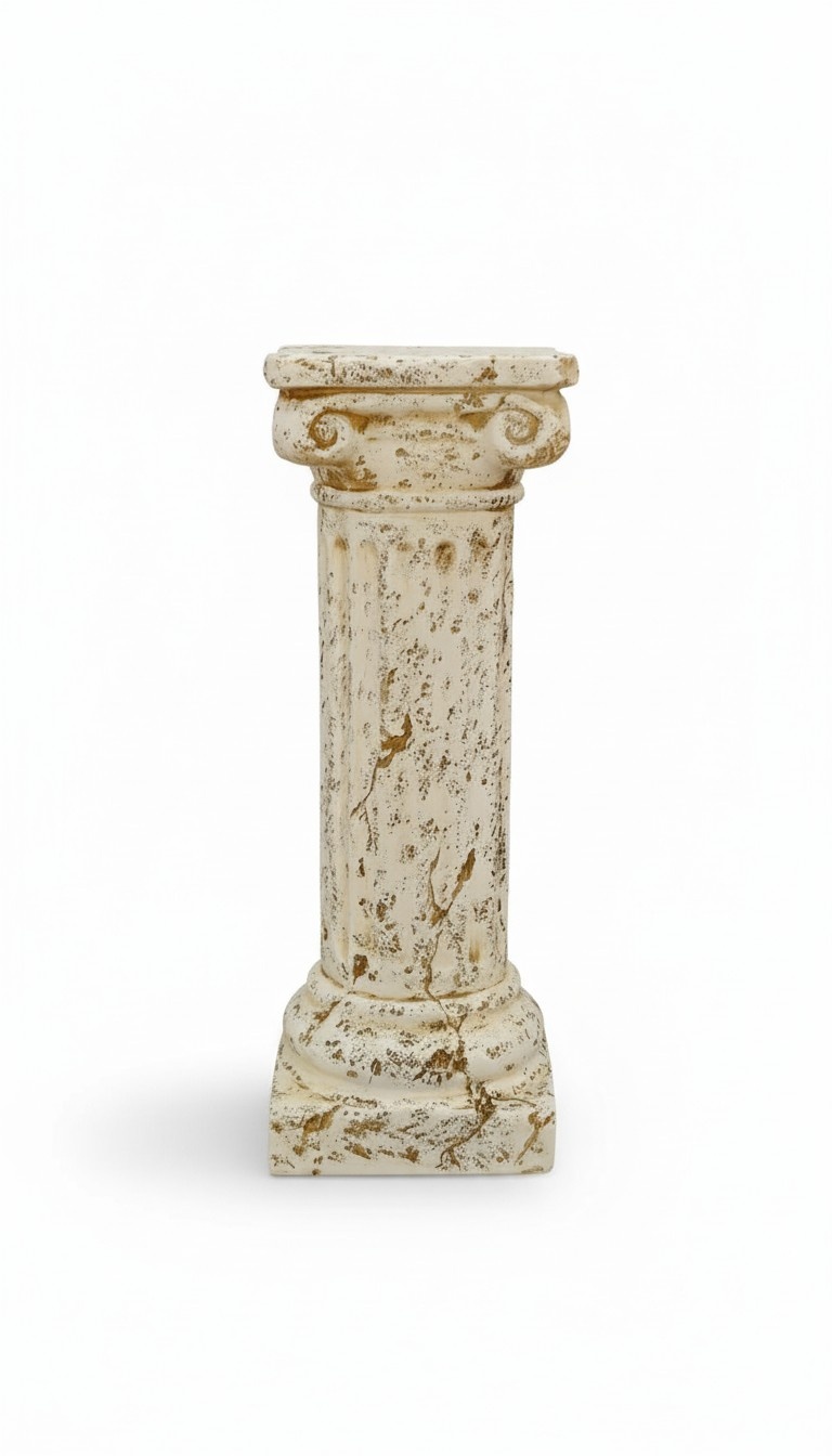 Design floor stand in antique roman column style with natural obsolescence imitation, model - 1638
