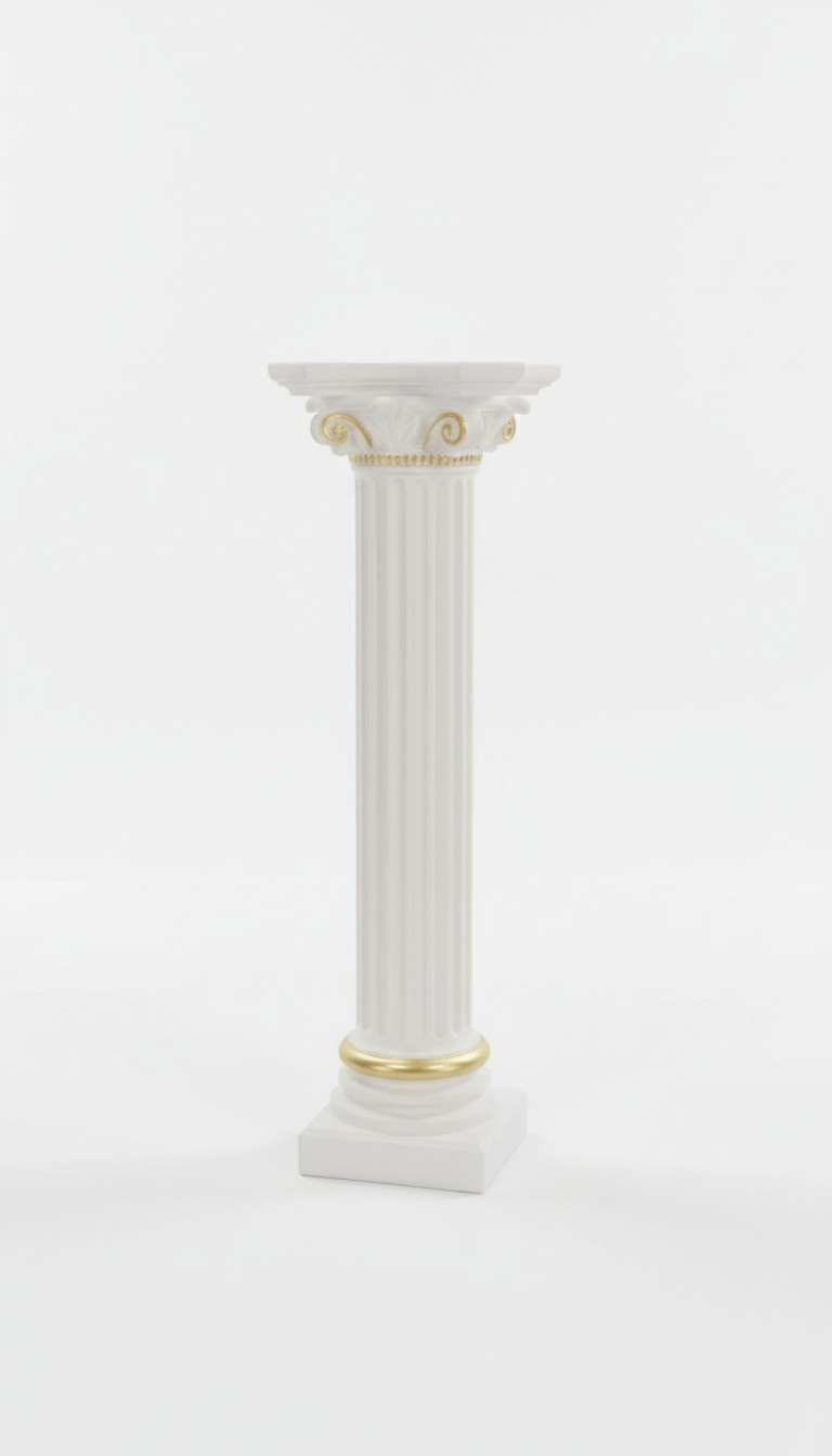 Design Flower stand in antique roman acrylic/stucco column style, model - 1028
