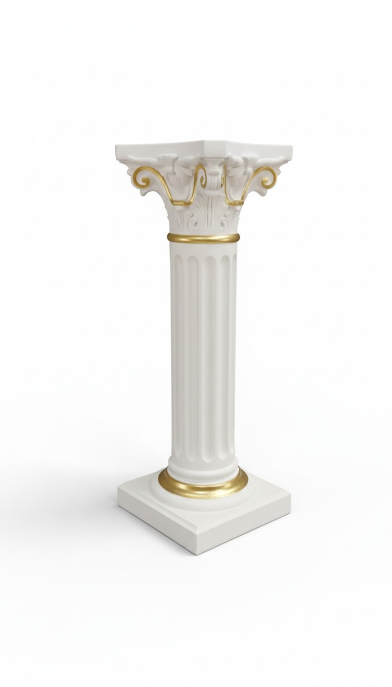 Column furniture in antique roman style acrylic/stucco sculpture, model - 1037