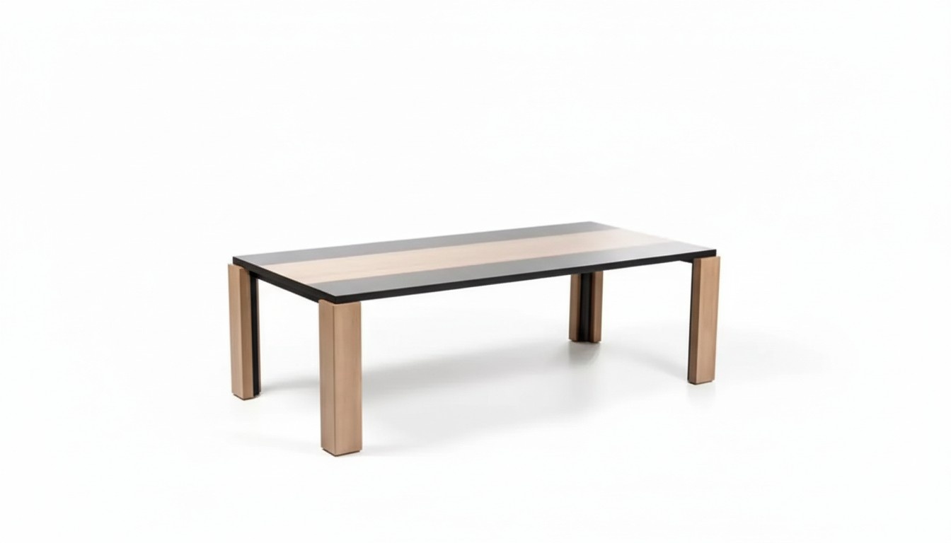 Meeting Table Conference Table Black Brown 226cm