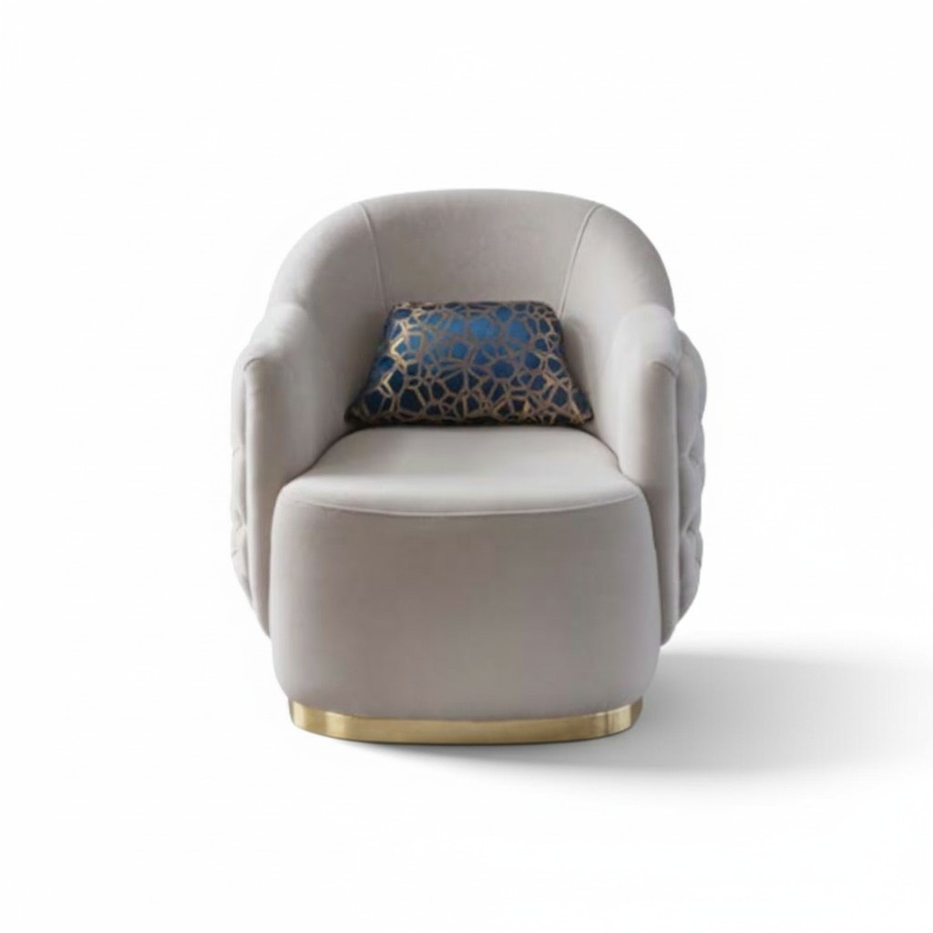 Modern 2x Armchairs Upholstered Design Luxury Modern Single Seater Chair