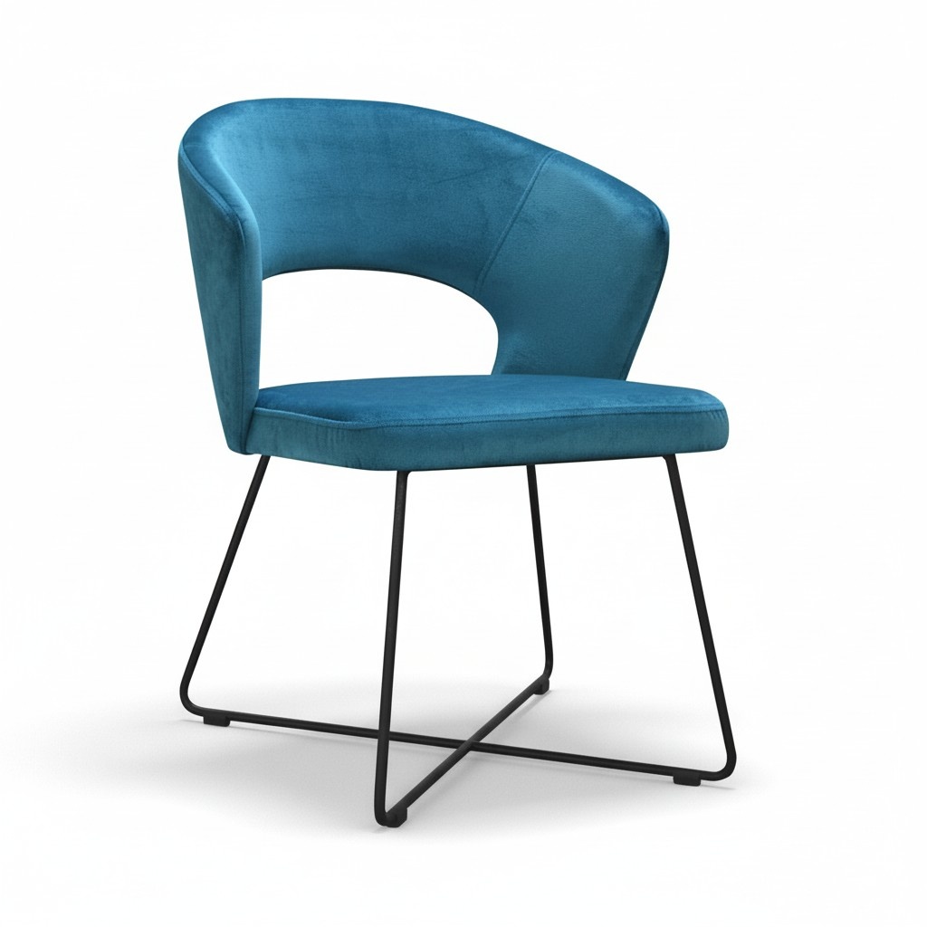 Modern Armchair Group 8 Chairs Set Set Green Upholstery Armrest Design