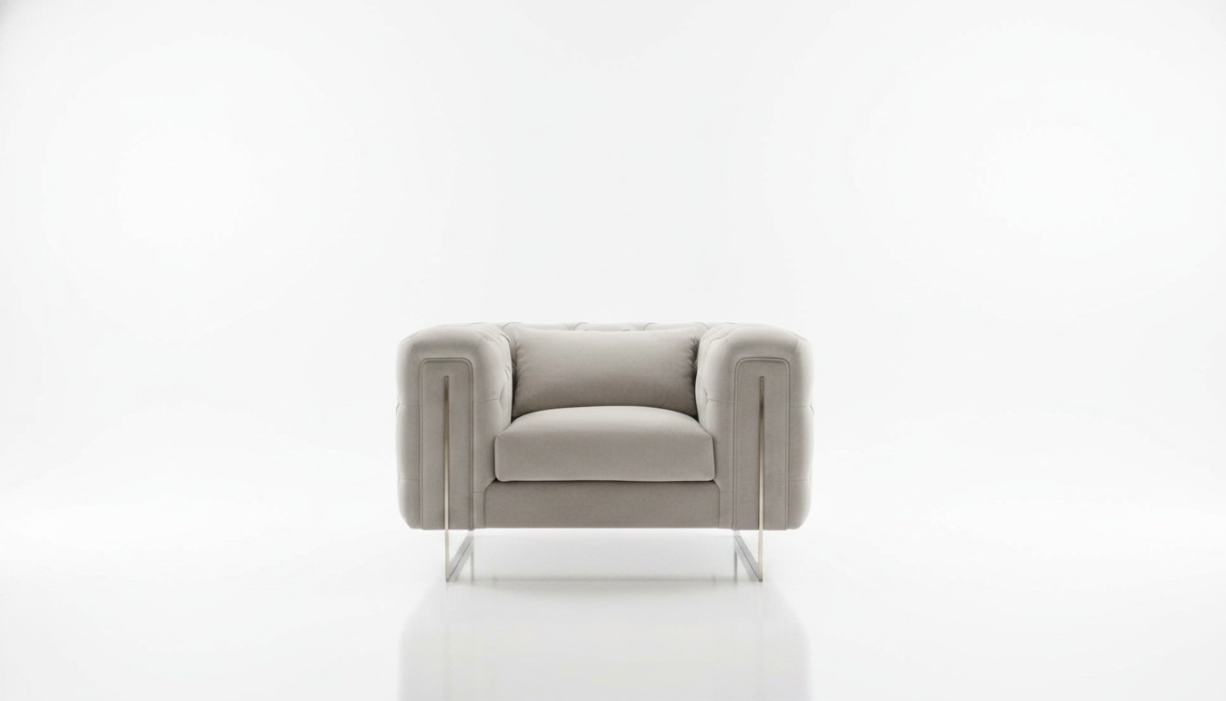 Modern armchair living room Chesterfield furniture upholstery decor textile