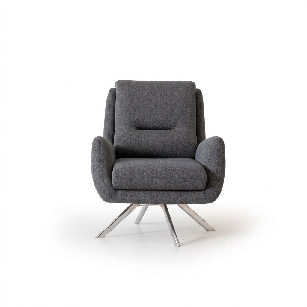 Modern armchair luxury furniture in living room lounge club designer gray interior