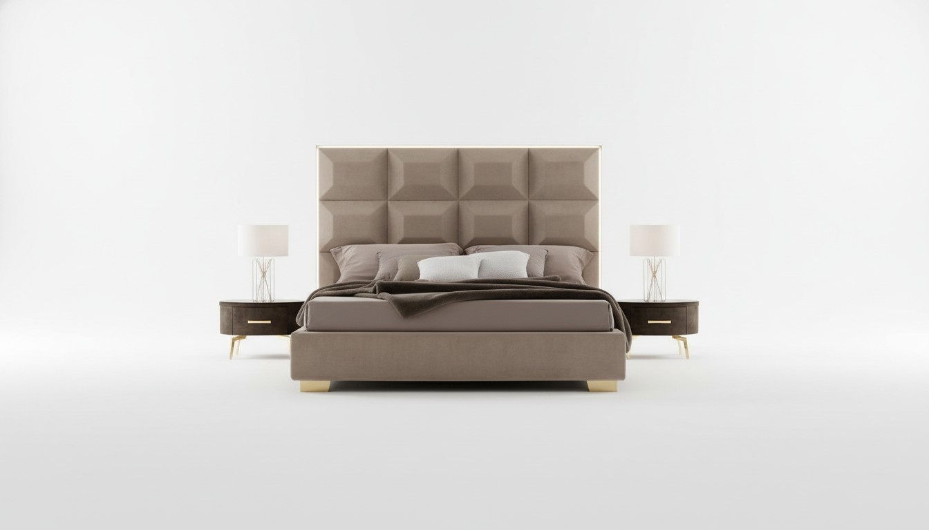 Modern bed luxury bedding Chesterfield furniture baroque hotel textile bedroom