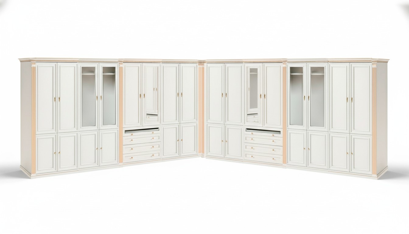 Modern bedroom wardrobe wooden furniture designer walk-in closet