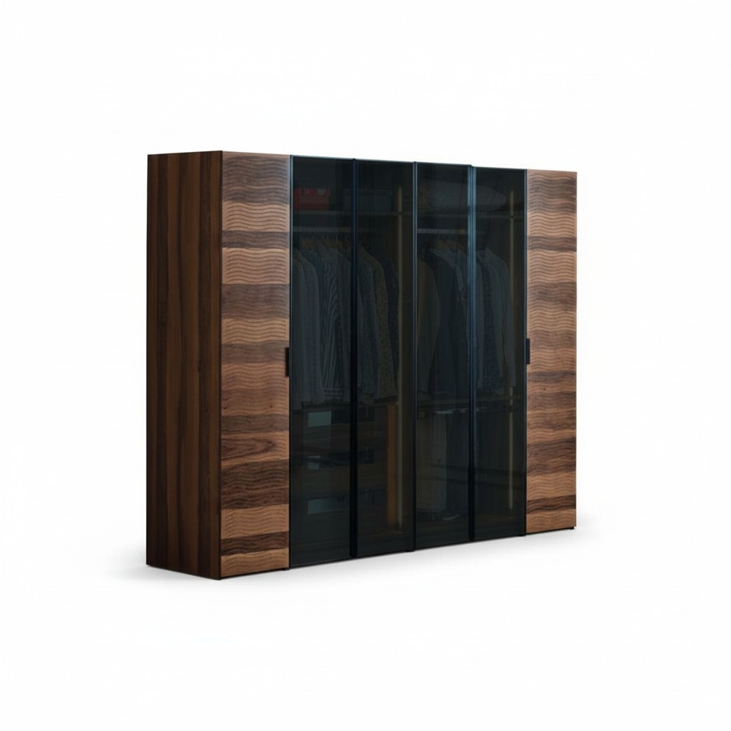 Modern bedroom wardrobe Designer glass wardrobe Luxury furniture