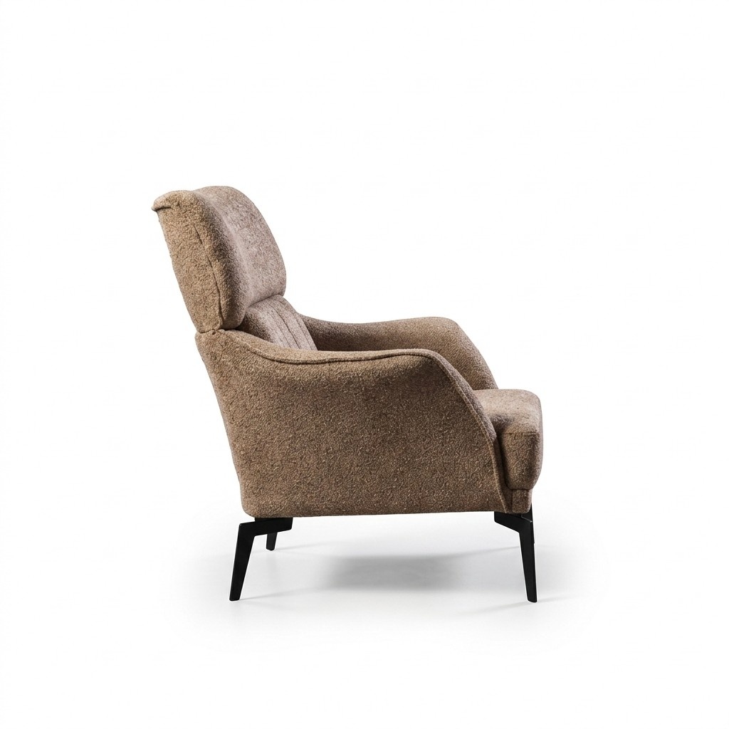 Modern Beige Living Room Armchair 1-Seater Luxury Upholstered Seating Furniture New