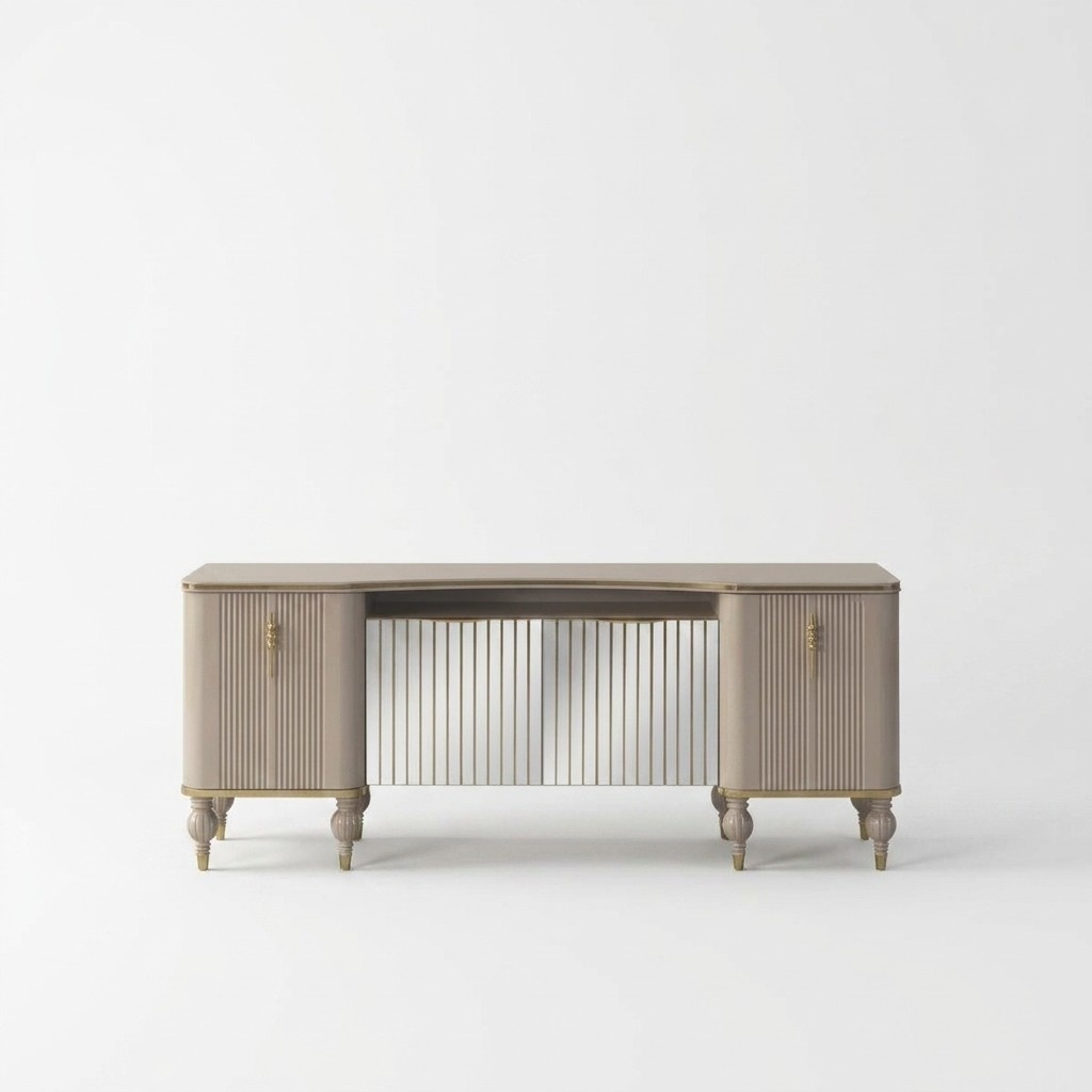 Modern beige sideboard Luxurious sideboard living room wooden cabinet