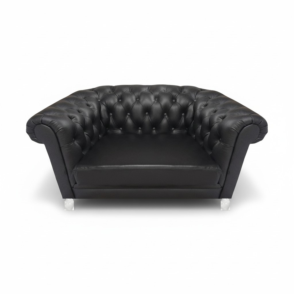 Modern black Chesterfield armchair living room armchair 1-seater