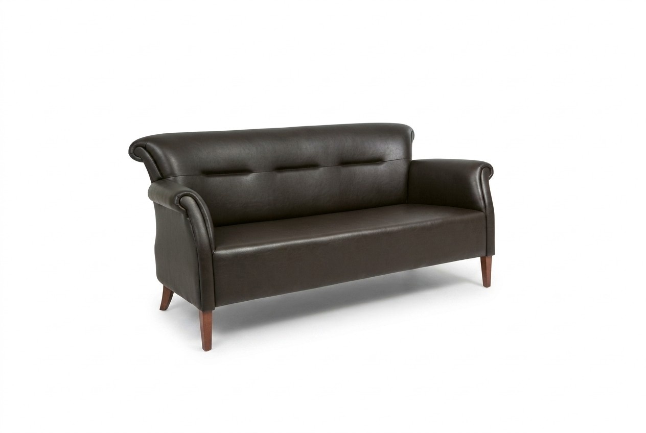 Modern Black Three Seater Study Sofas Office Furniture Set
