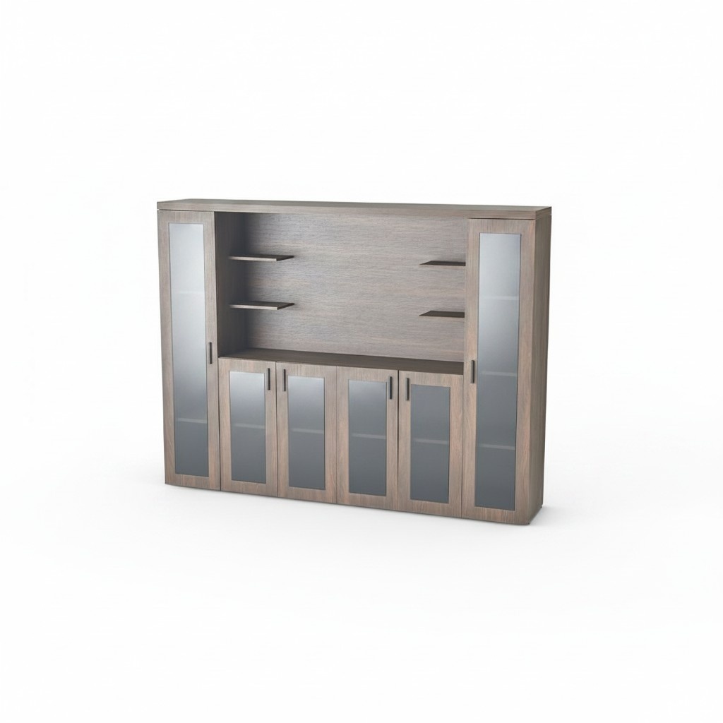 Modern brown-black bookshelf luxurious storage home office furniture