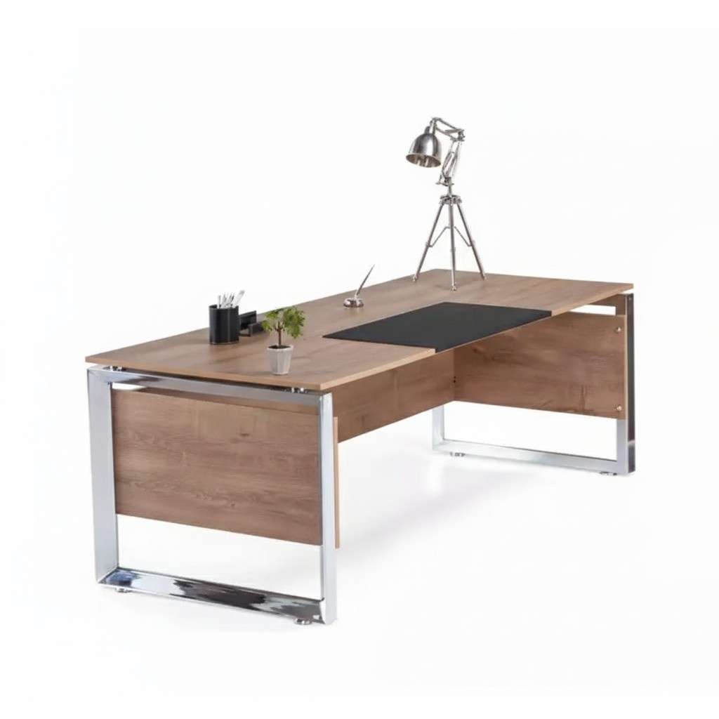 Modern brown desk office furniture wood study design style