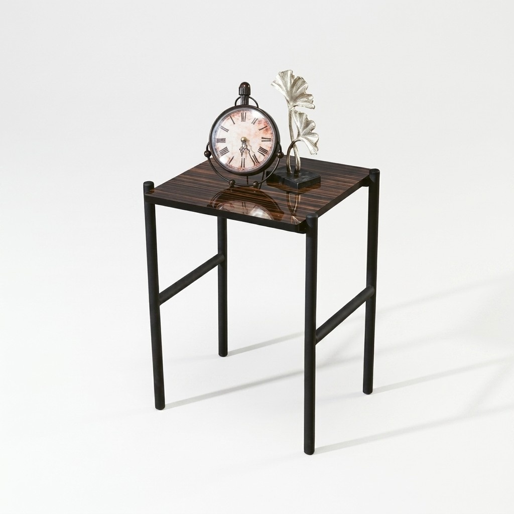 Modern Brown Side Table Living Room Table Luxury Wood Style Furniture