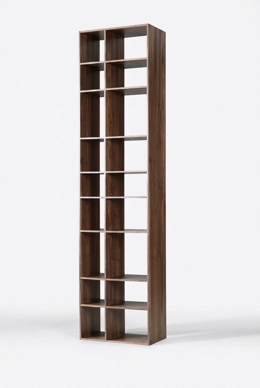 Modern Brown Wooden Bookcase Living Room Shelves Furnishings New Furniture