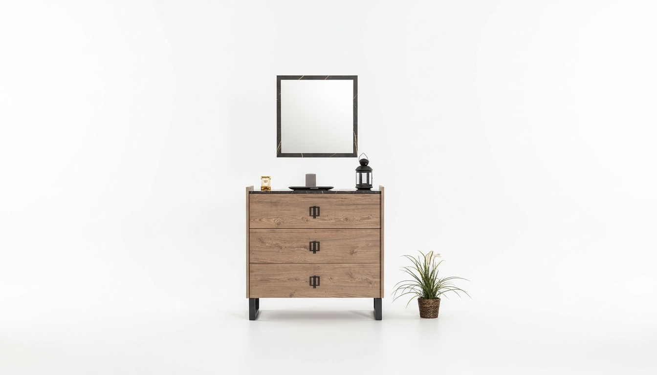 Modern chest of drawers Designer 3-drawer wooden chest of drawers Bedroom furniture