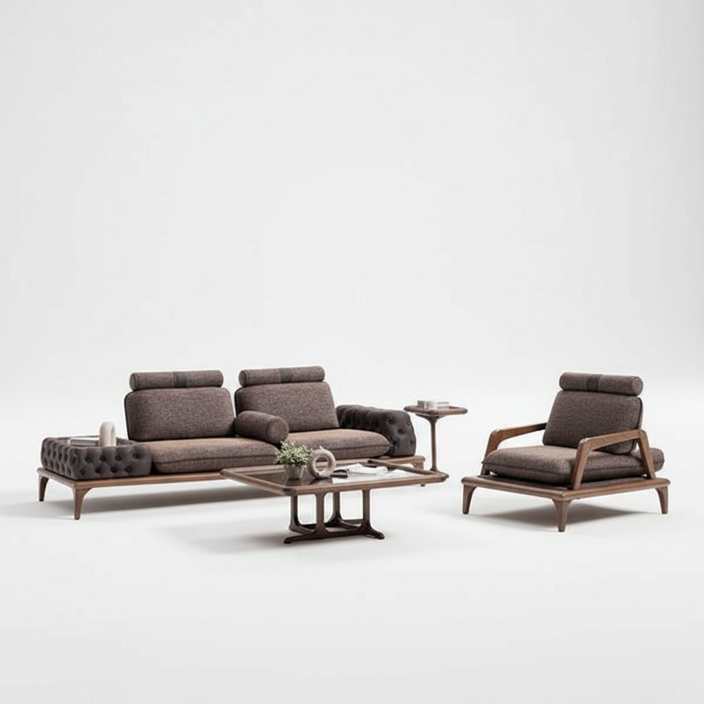 Modern Chesterfield Couch sofa set 3+1 seater couches seating set furniture