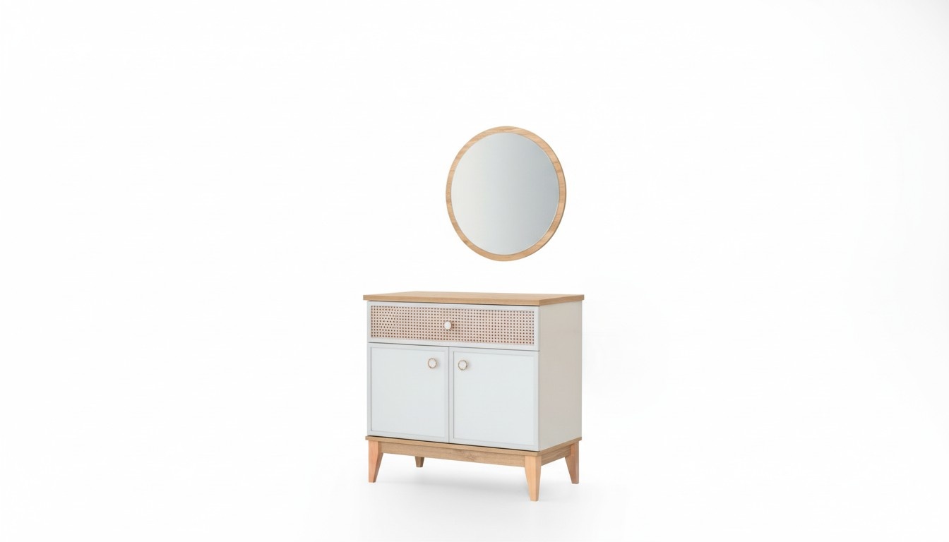 Modern children\'s room furniture set Designer chest of drawers Stylish mirror