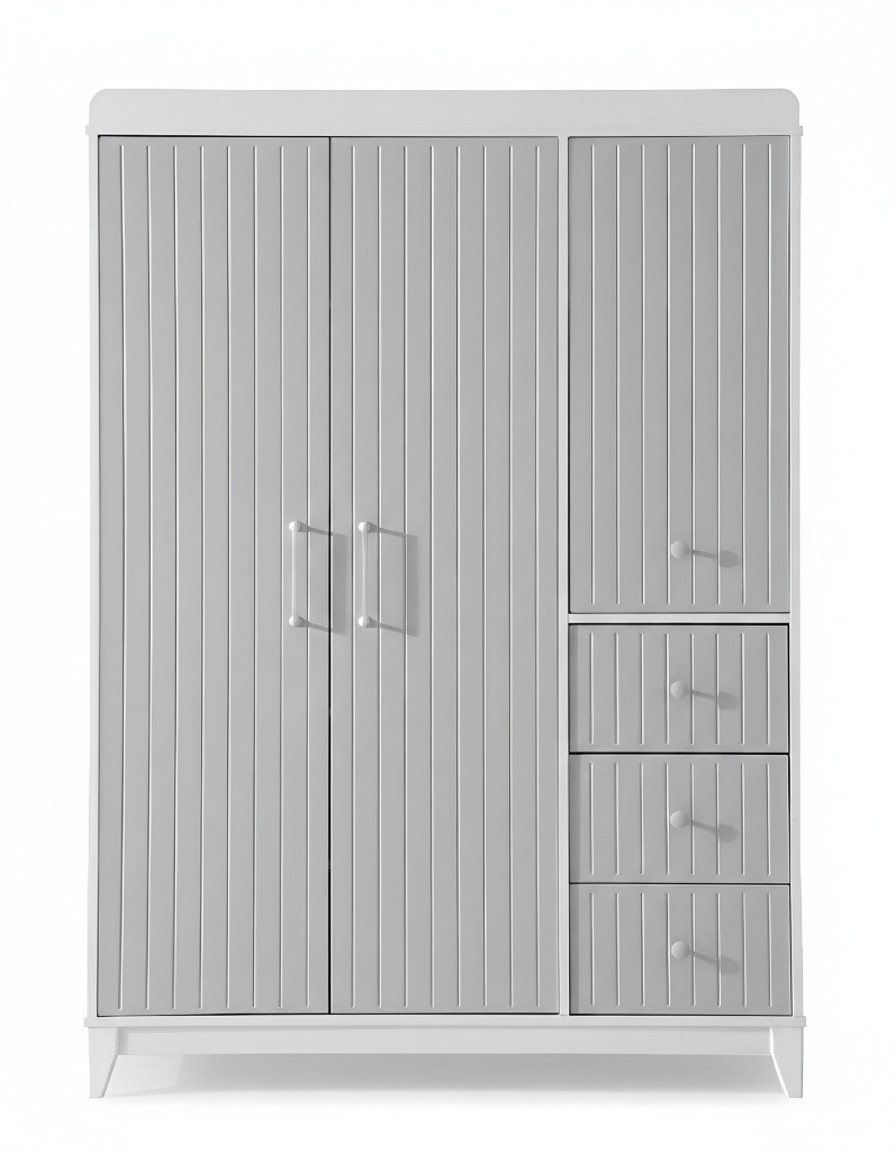 Modern children\'s room Luxurious wardrobe in grey with plenty of storage space